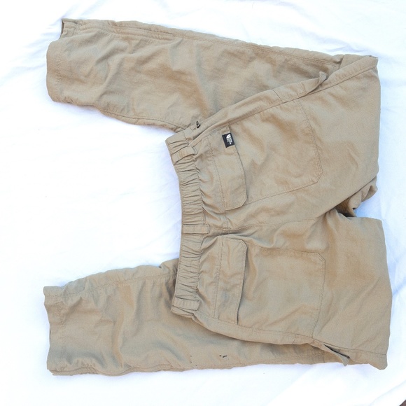 y2k cargo grunge north face khaki hiking pants with cargo style pockets - Picture 3 of 9